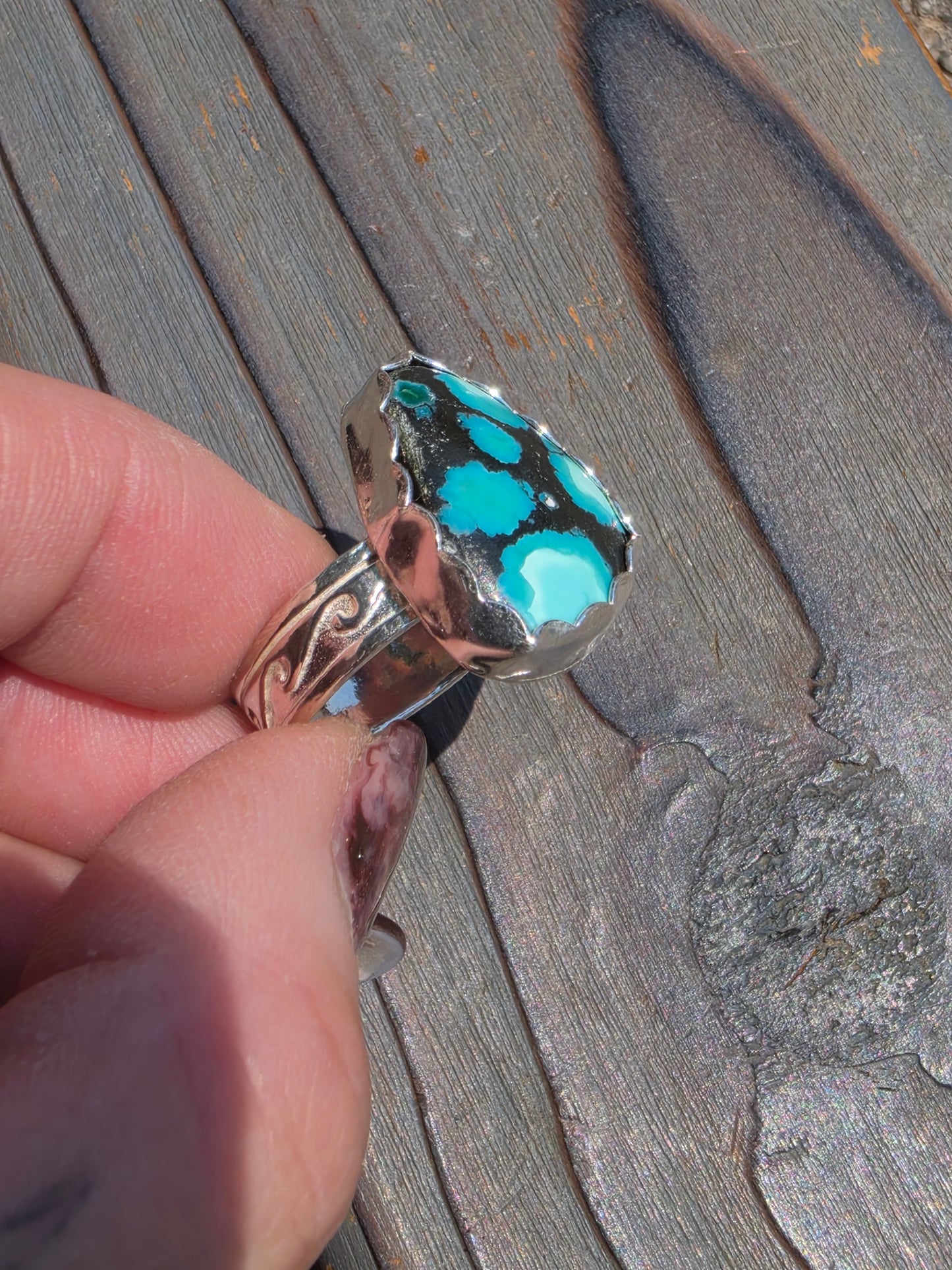 Heubi Turquoise Ring, Size 9