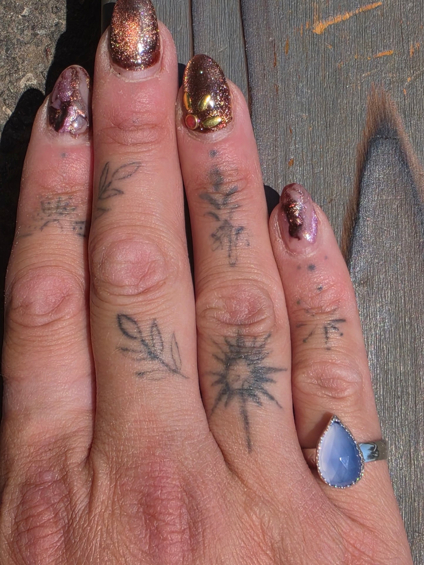 Lavendar Smoke Chalcedony Ring, Size 6