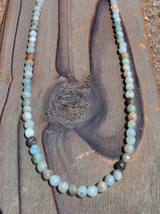 Blue Calcite Necklace, 16in