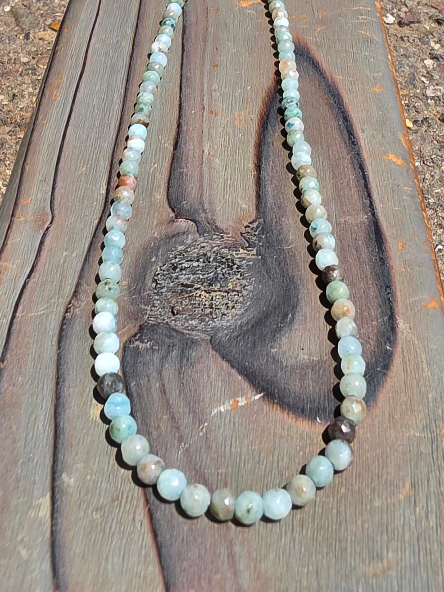 Blue Calcite Necklace, 16in