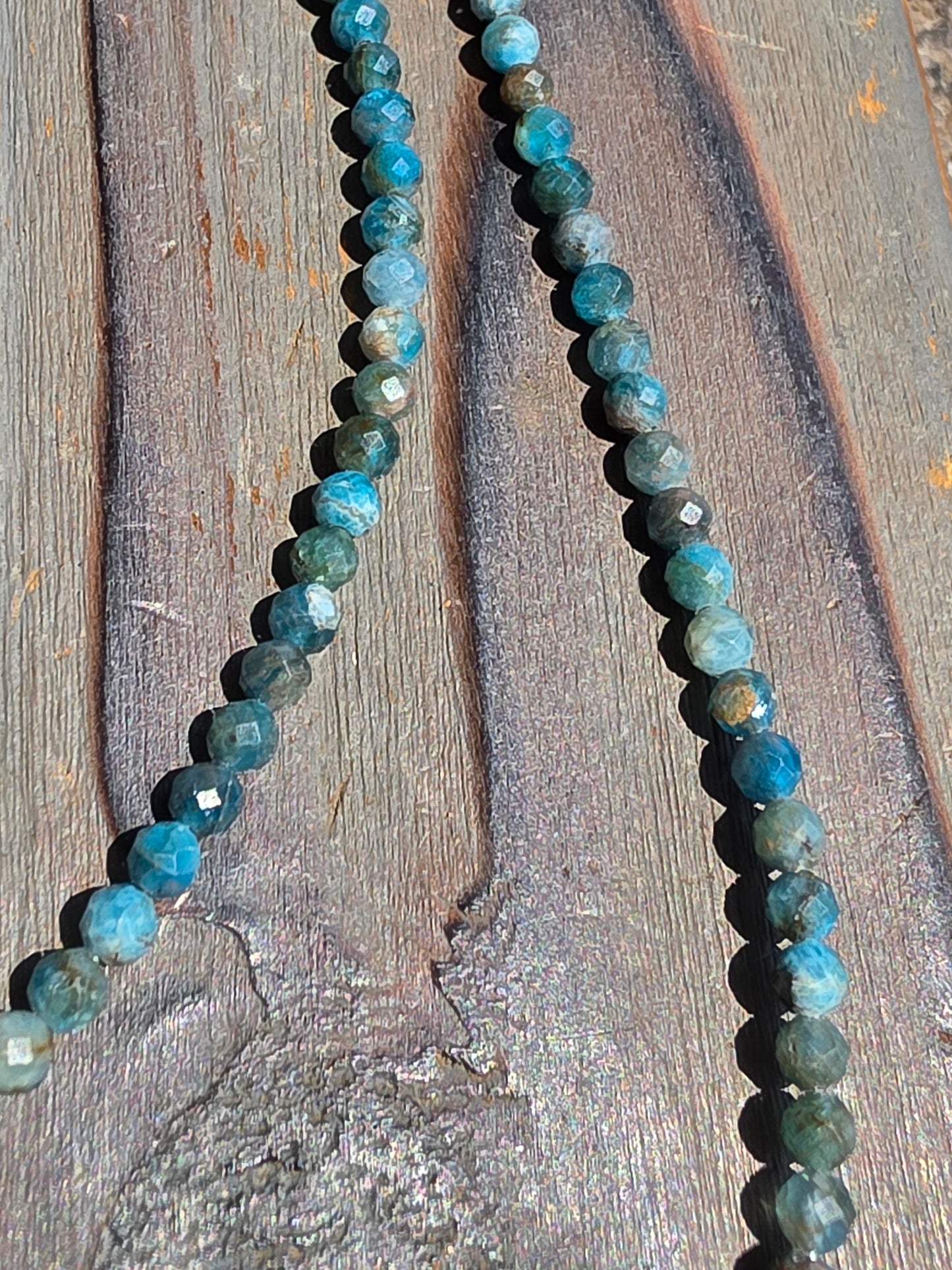 Blue Apatite Necklace, 16in