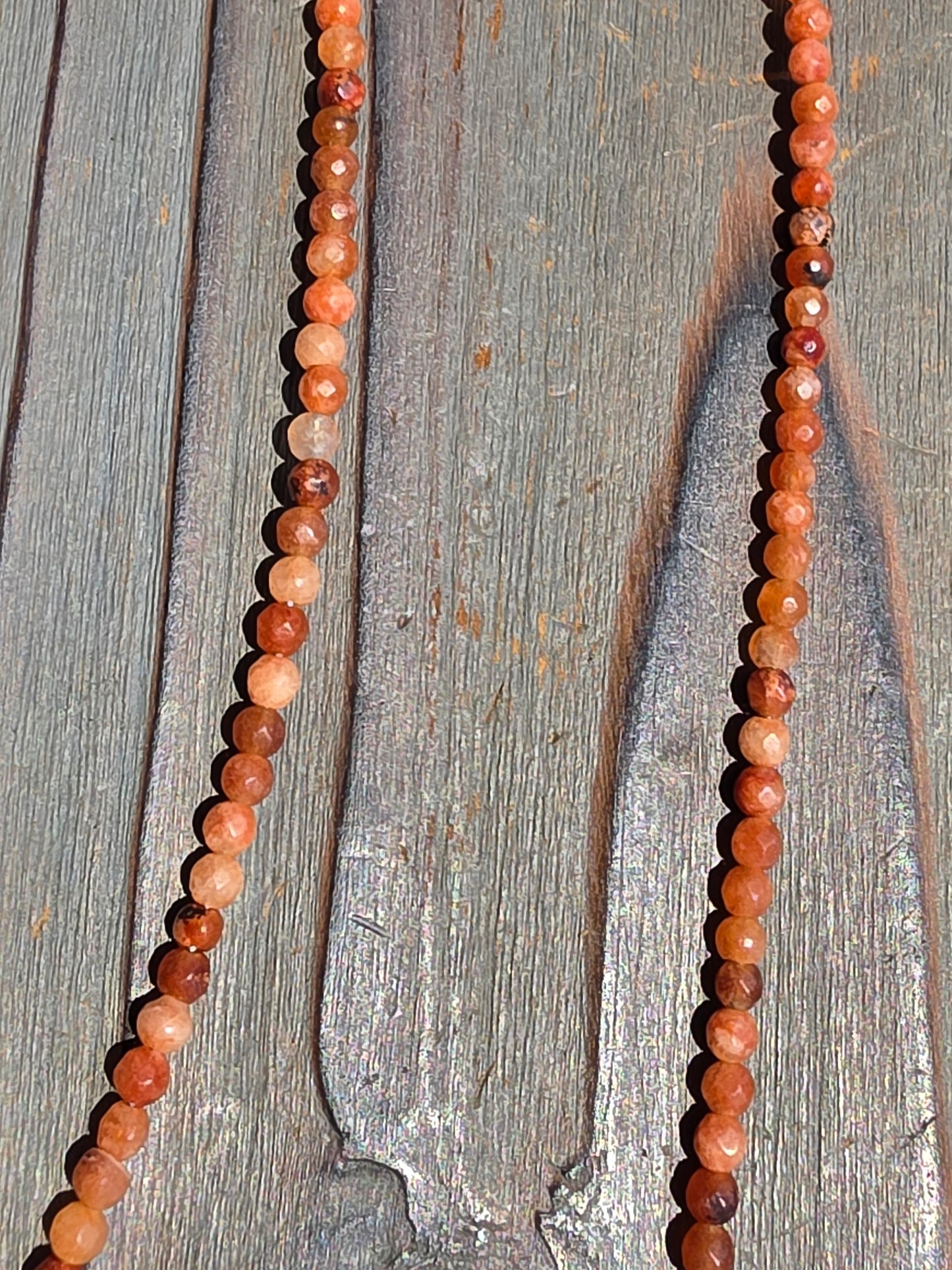 Red Quartz Necklace, 16.5in