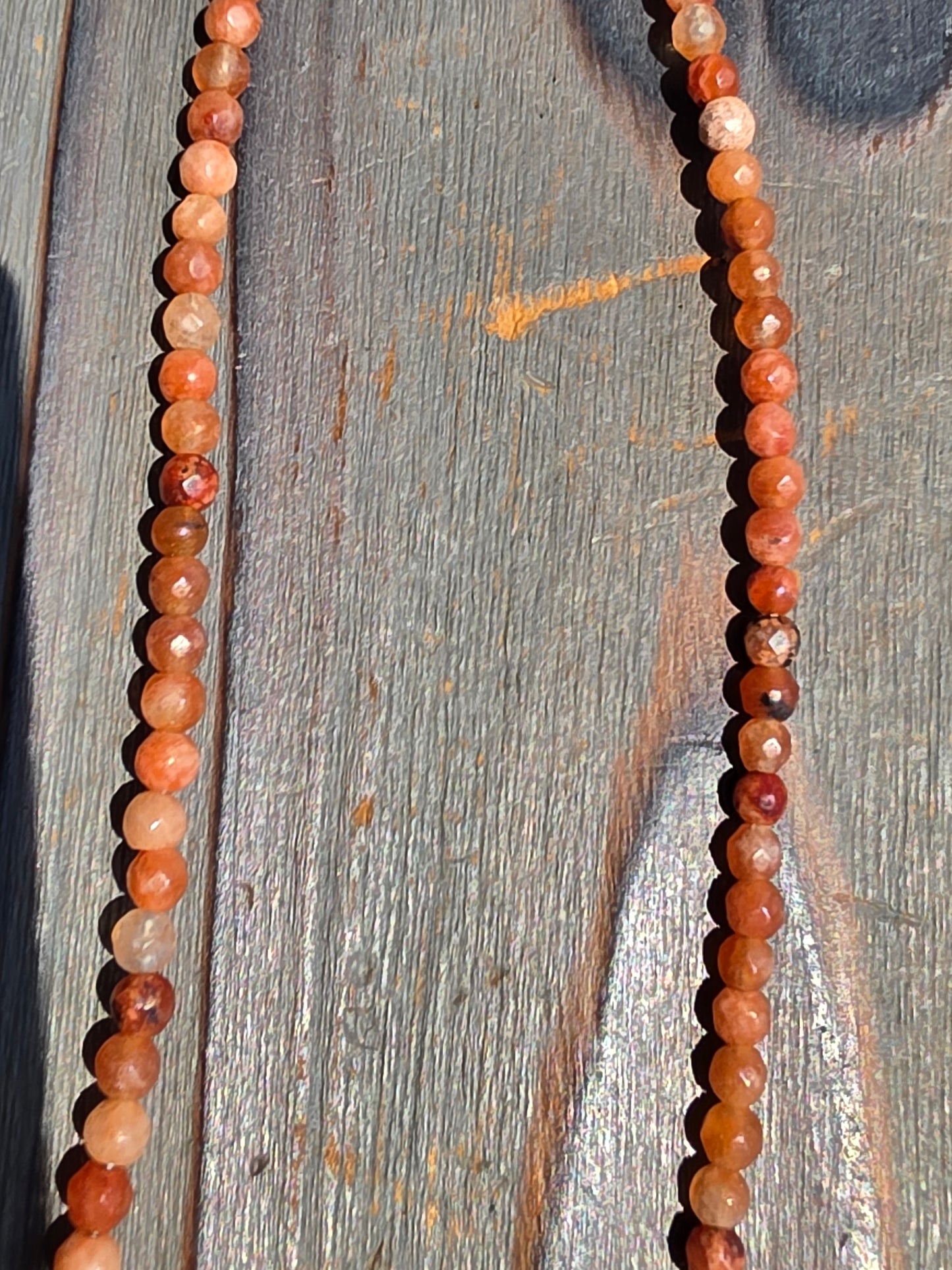 Red Quartz Necklace, 16.5in