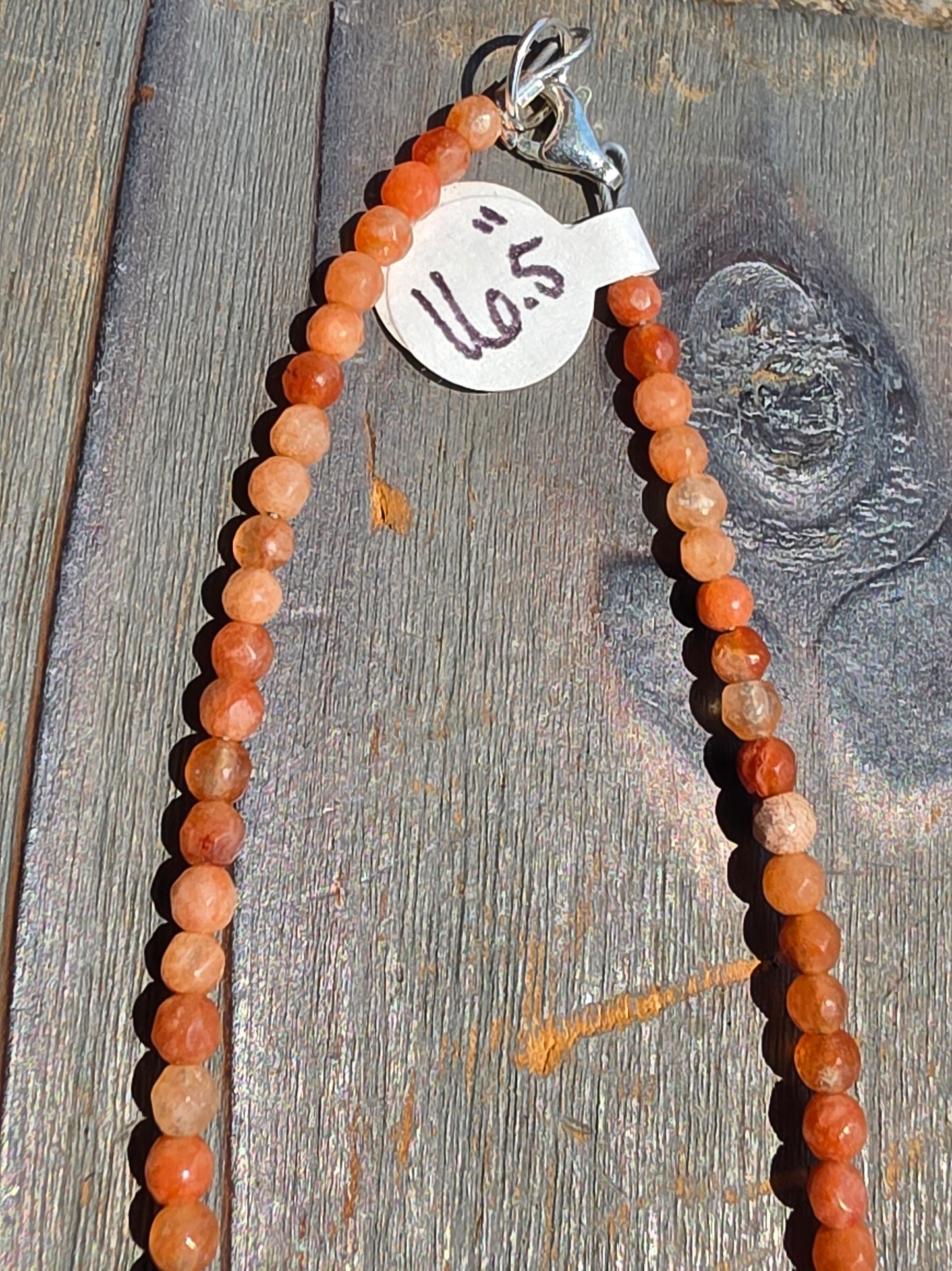 Red Quartz Necklace, 16.5in