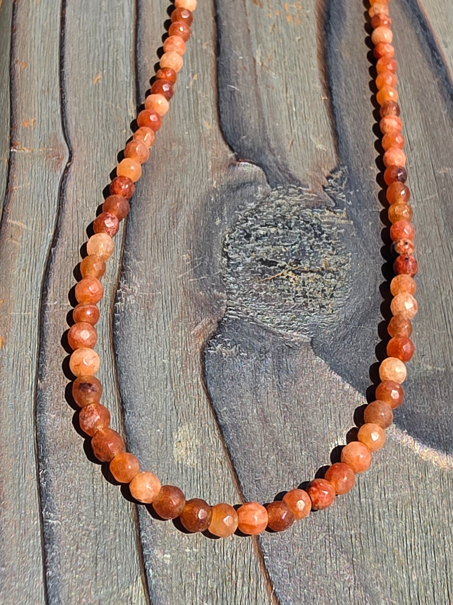 Red Quartz Necklace, 16.5in