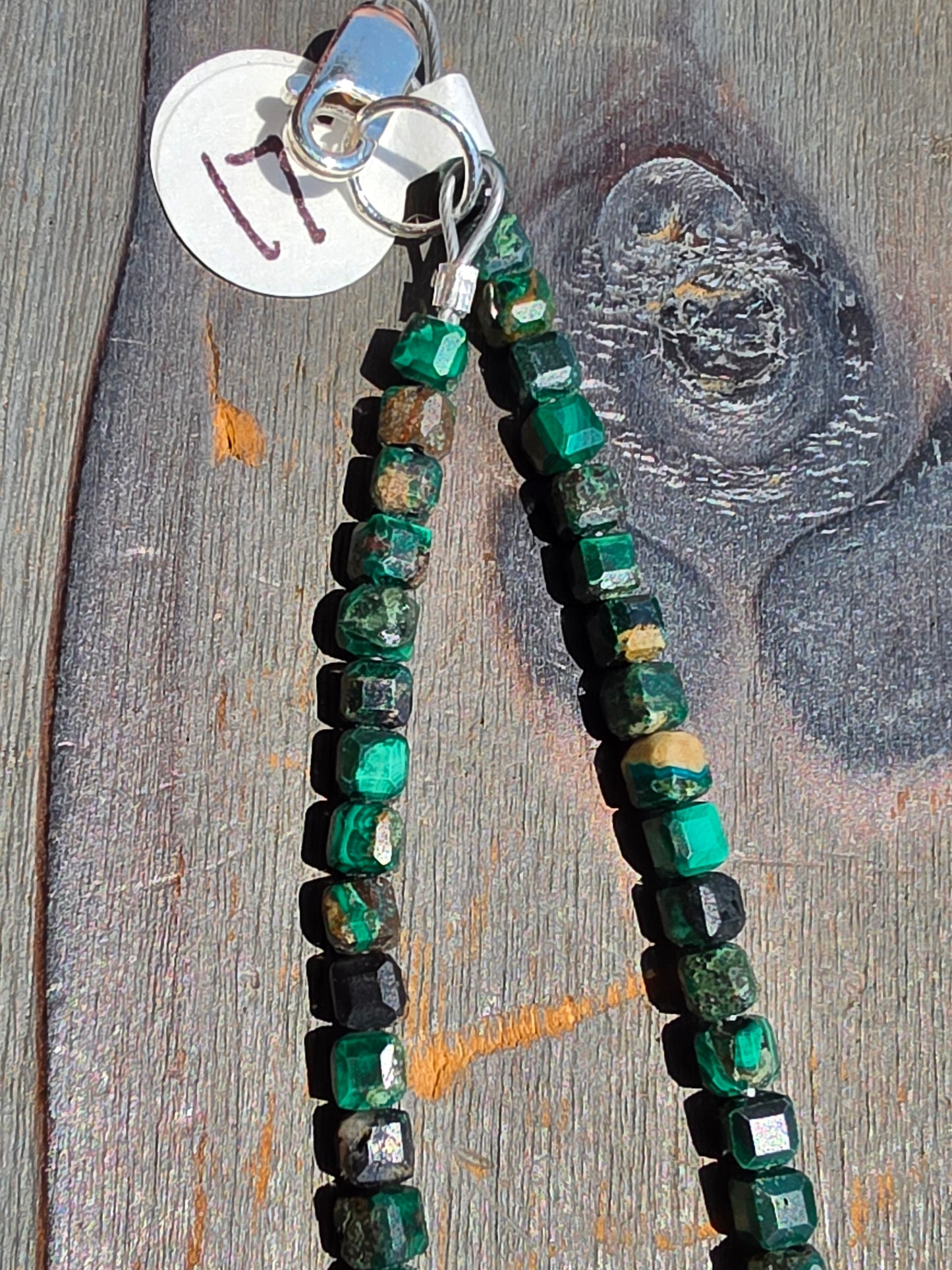 Malachite Necklace, 17in