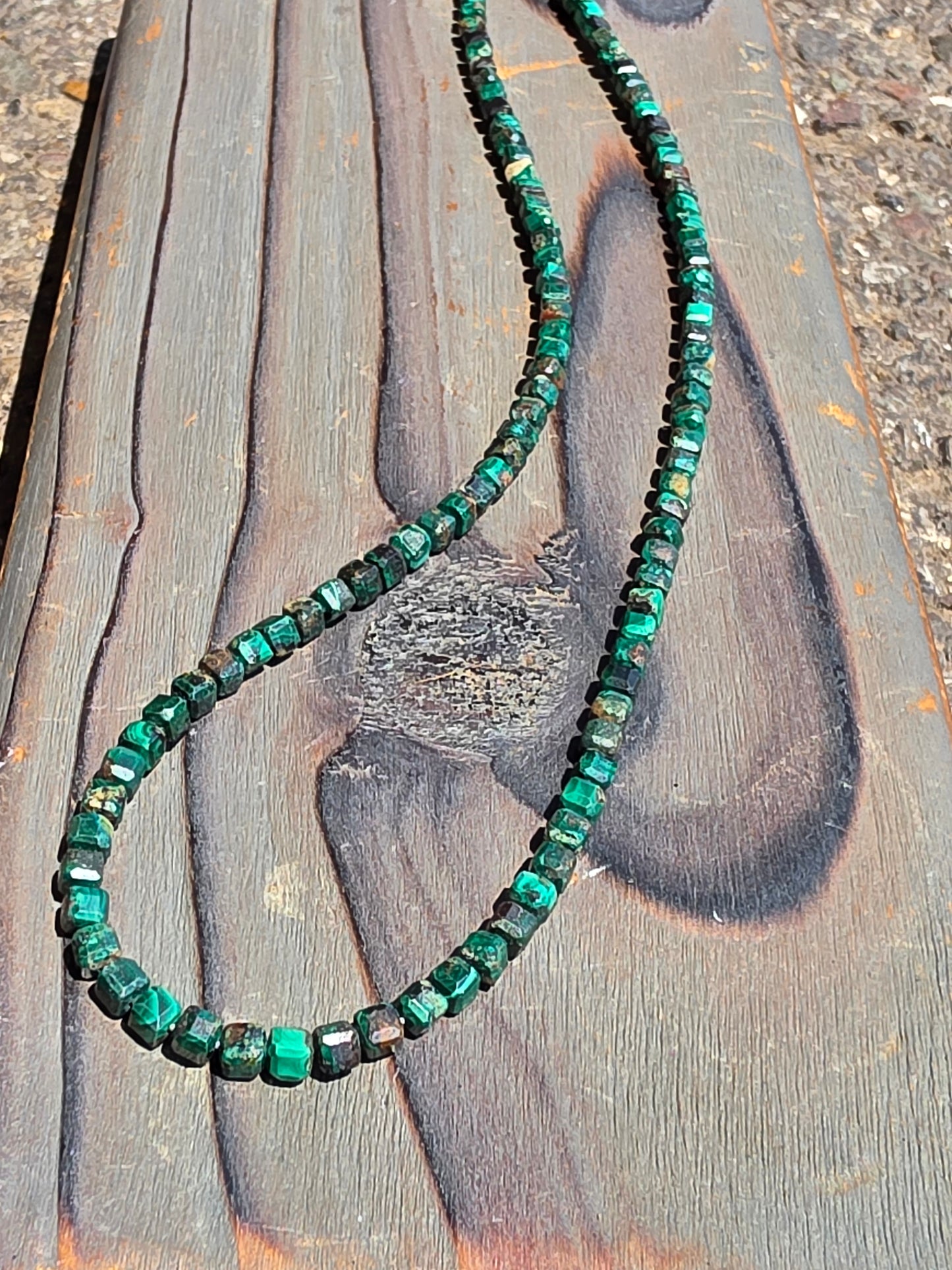 Malachite Necklace, 17in