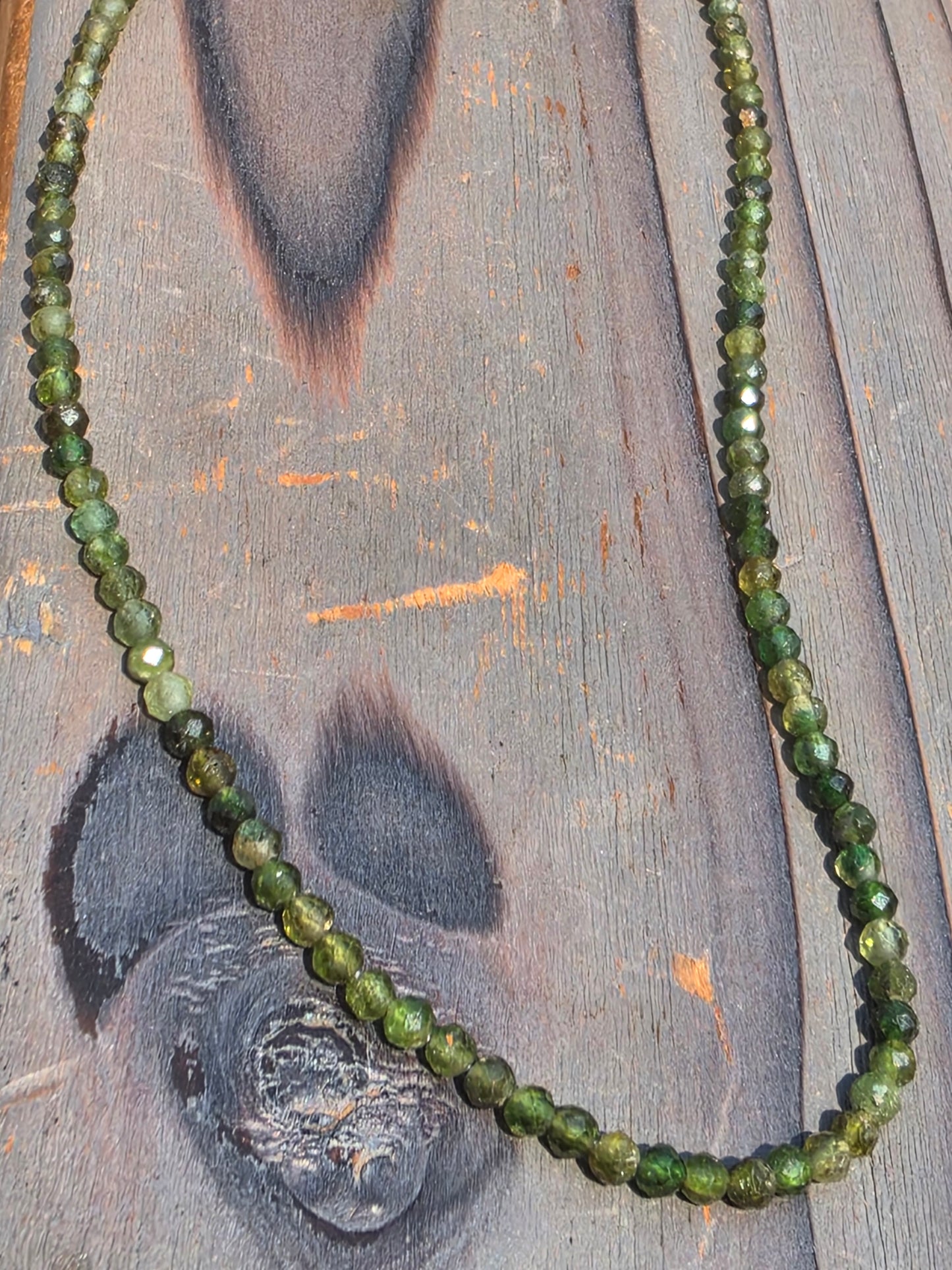 Chrome Diopside Necklace, 19in