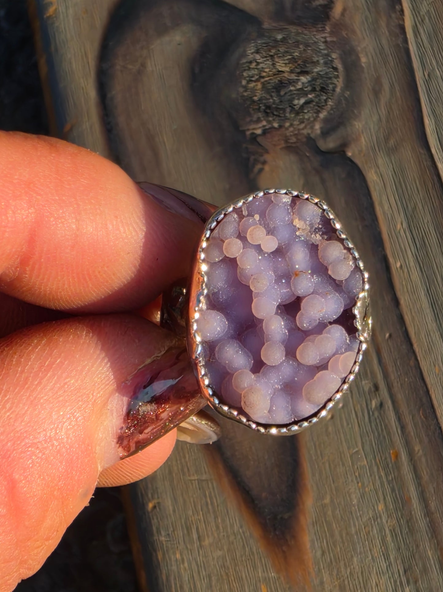 Grape Agate Ring, Size 8