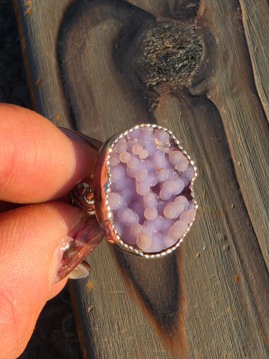 Grape Agate Ring, Size 8