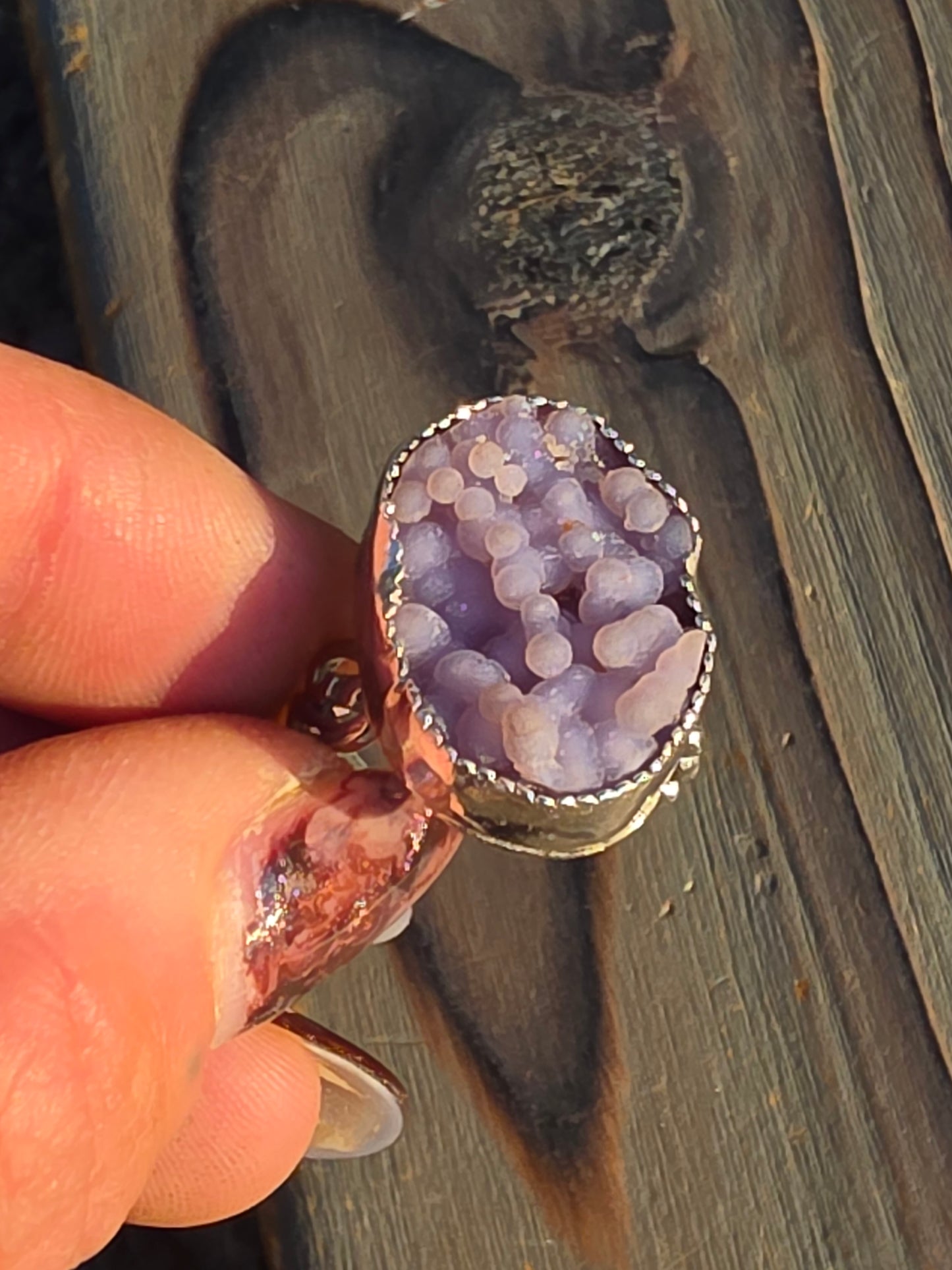 Grape Agate Ring, Size 8