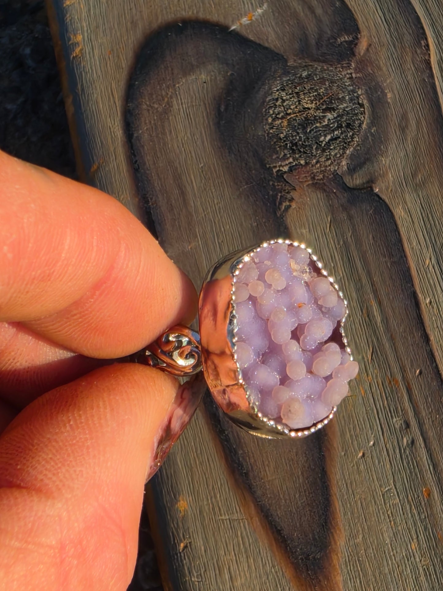 Grape Agate Ring, Size 8