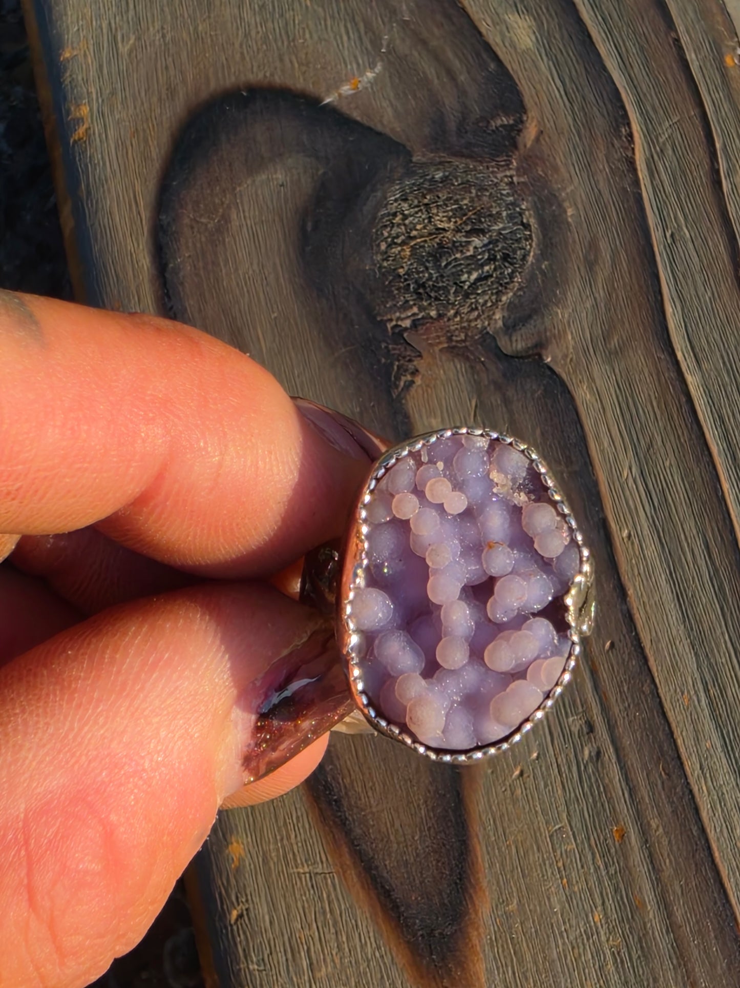 Grape Agate Ring, Size 8