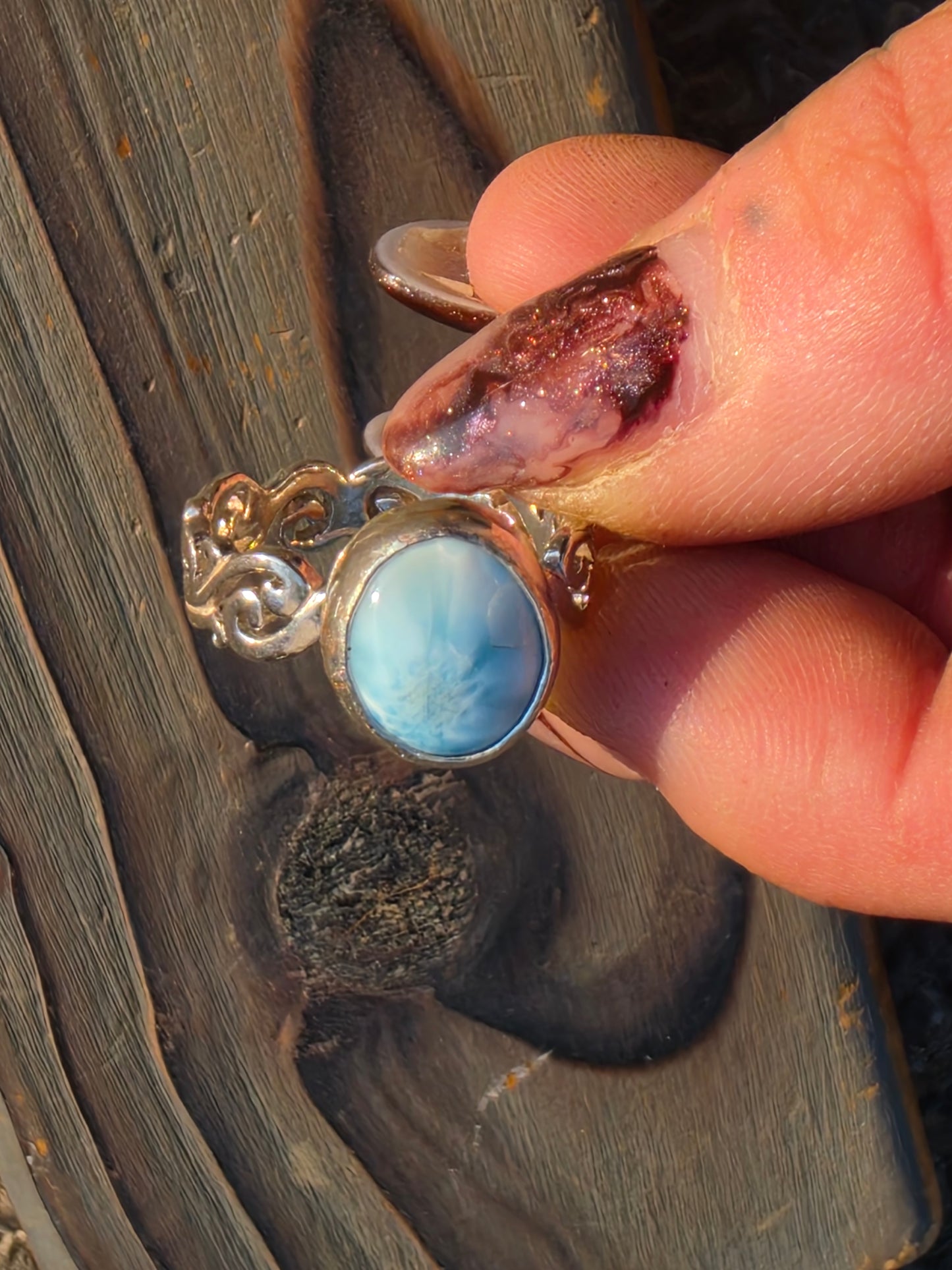 Larimar Ring, Size 7