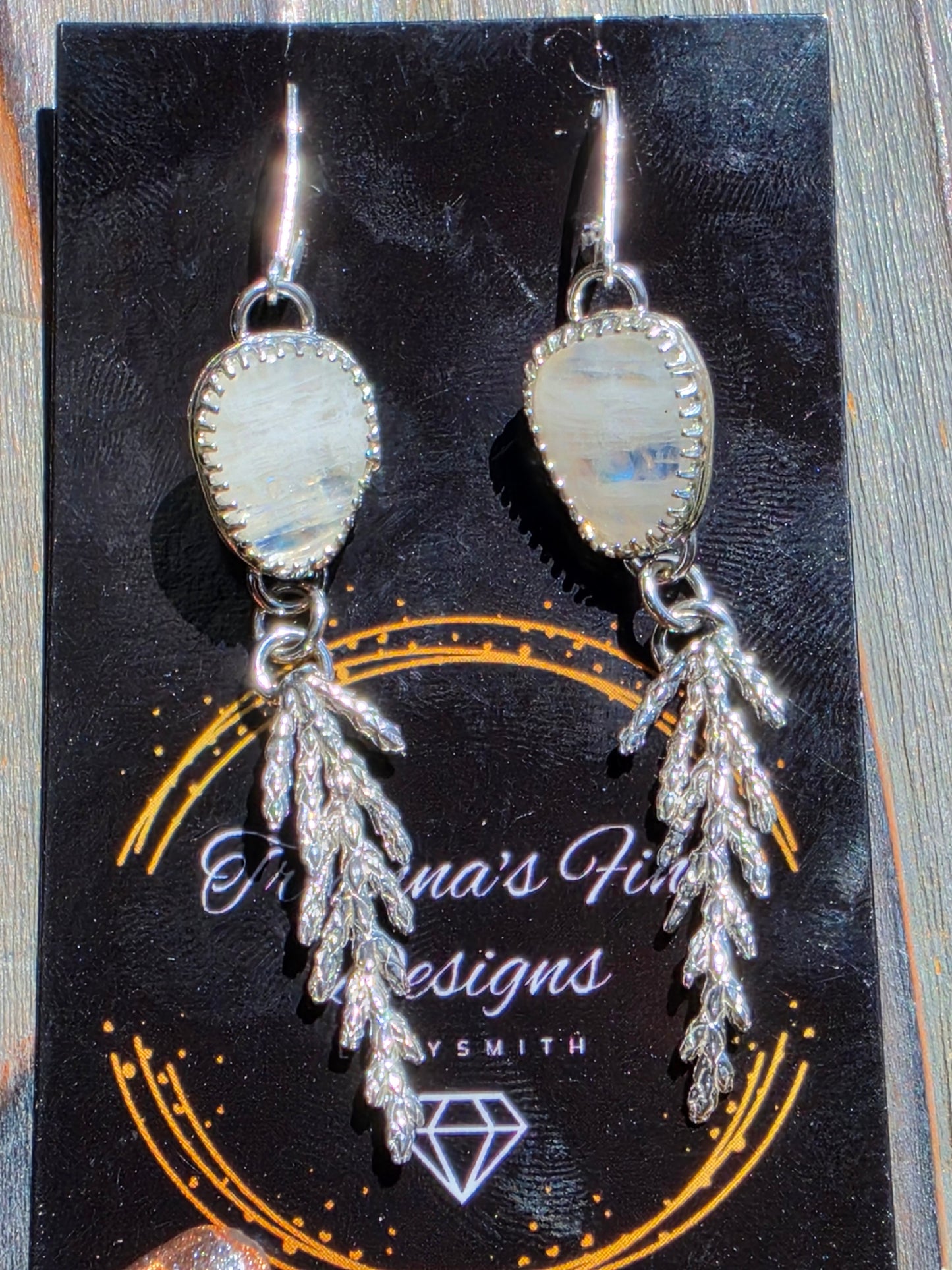 Moonstone Cedar Earrings