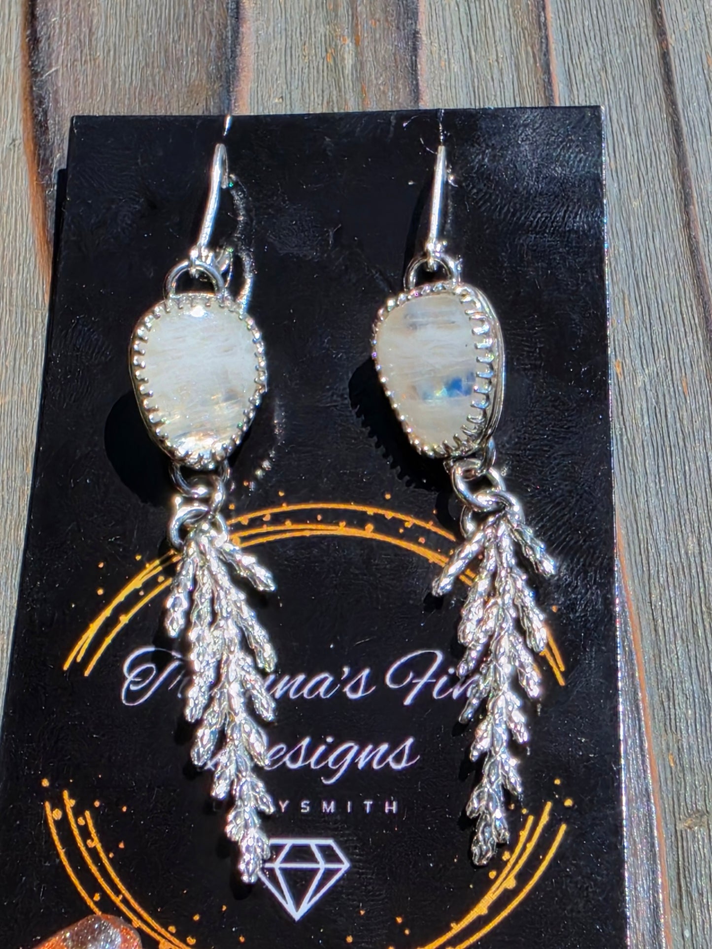 Moonstone Cedar Earrings