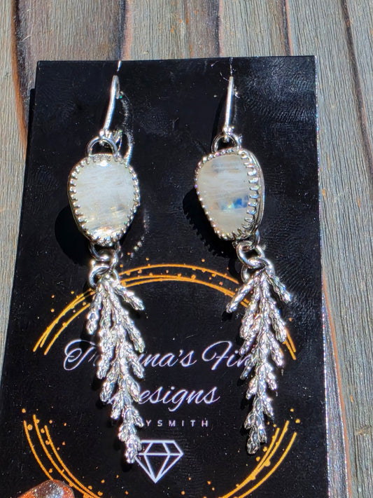 Moonstone Cedar Earrings