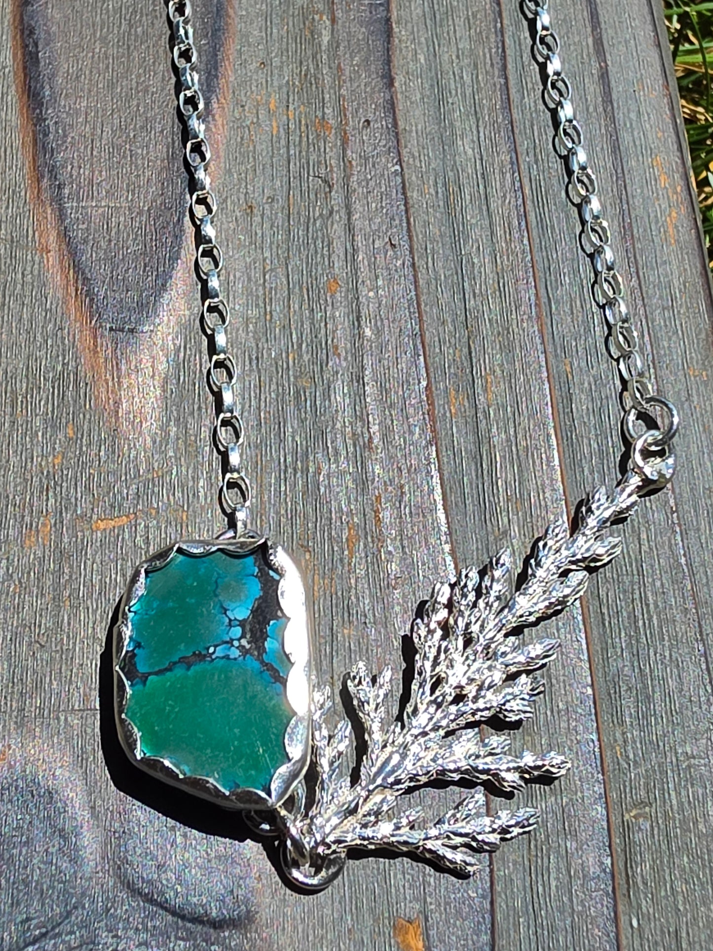 Heubi Turquoise Cedar Necklace, 20in