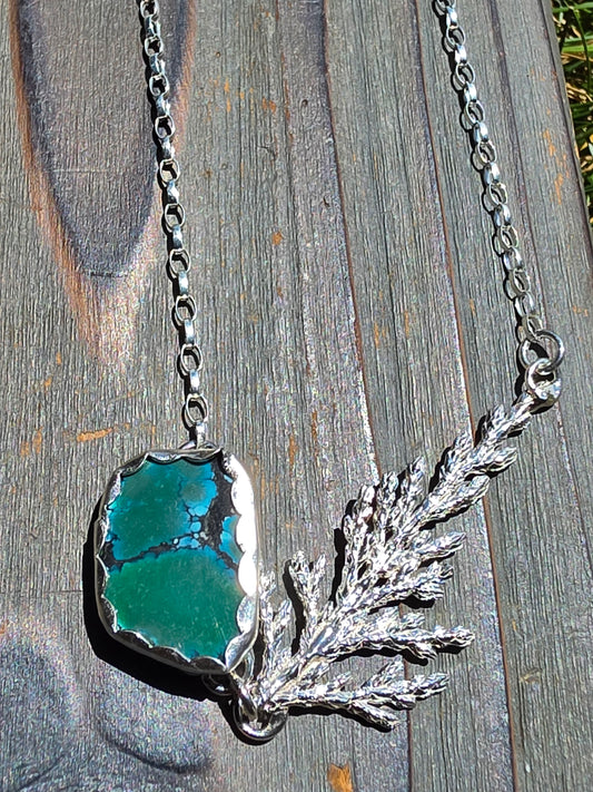 Heubi Turquoise Cedar Necklace, 20in