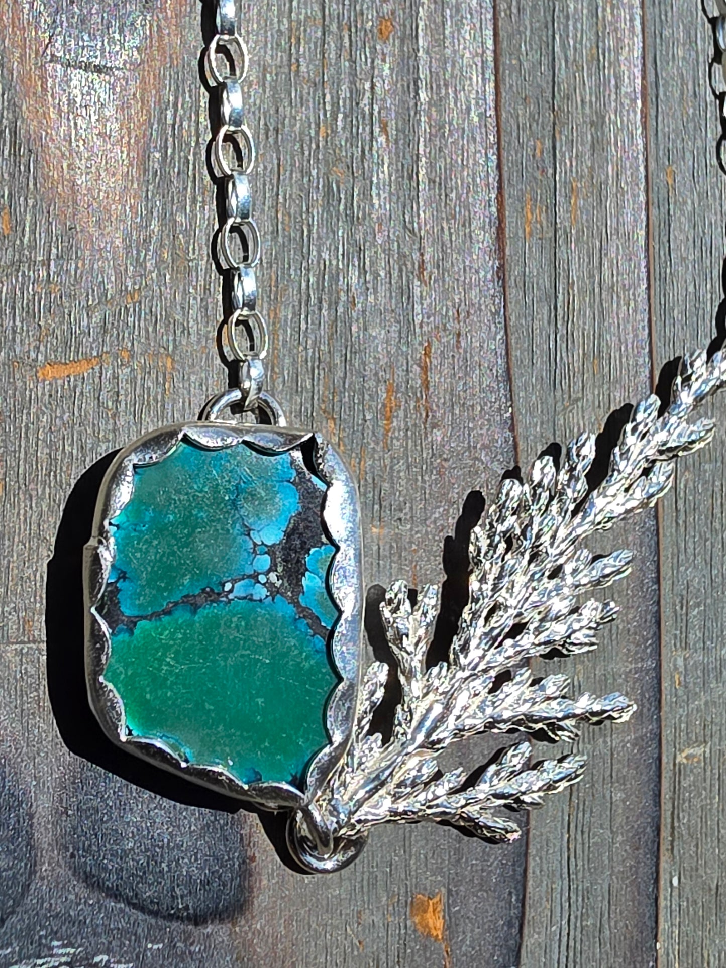 Heubi Turquoise Cedar Necklace, 20in