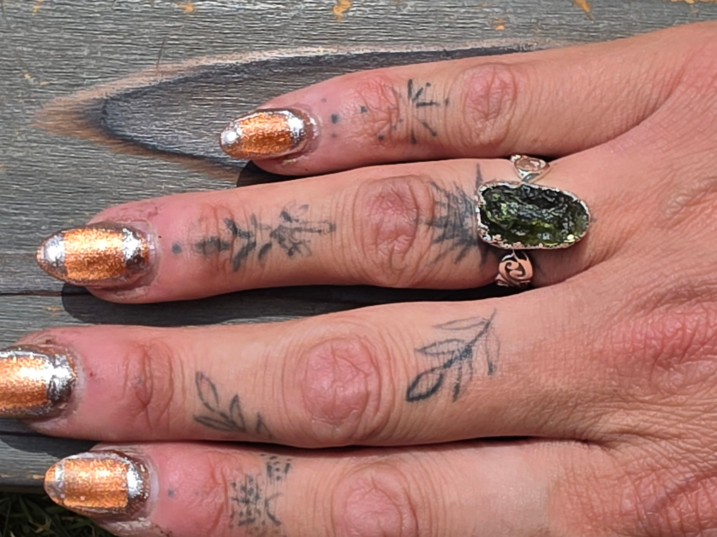 Moldavite Ring, Size 7