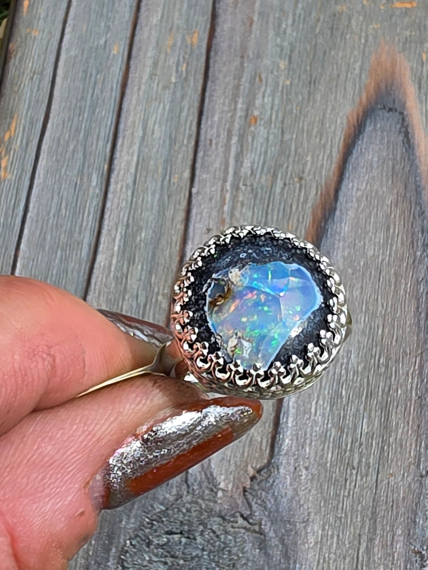 Galaxy Opal Ring, Size 7