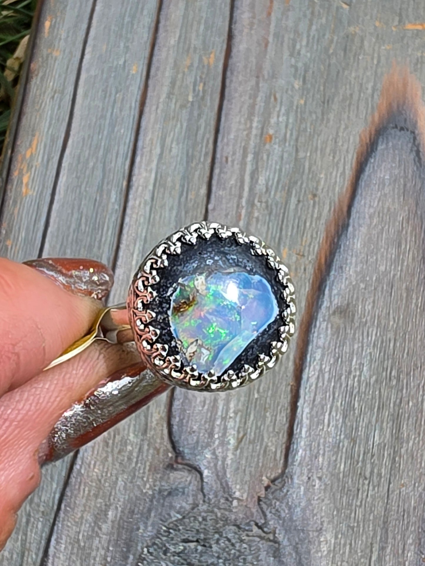 Galaxy Opal Ring, Size 7
