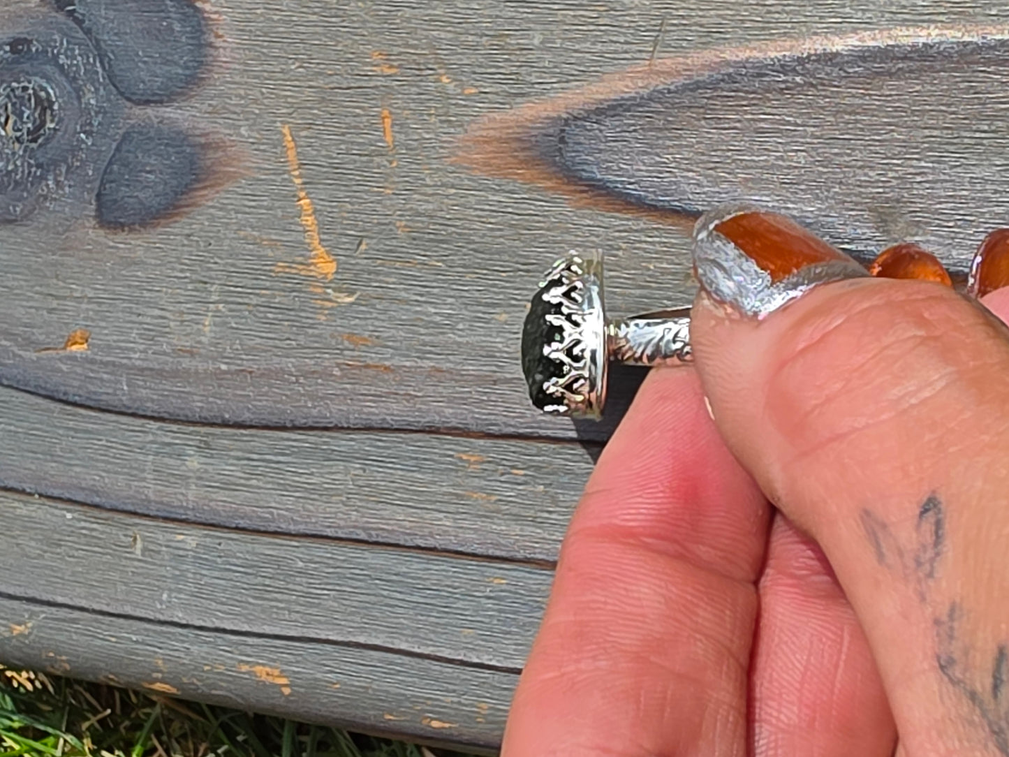 Moldavite Ring, Size 6