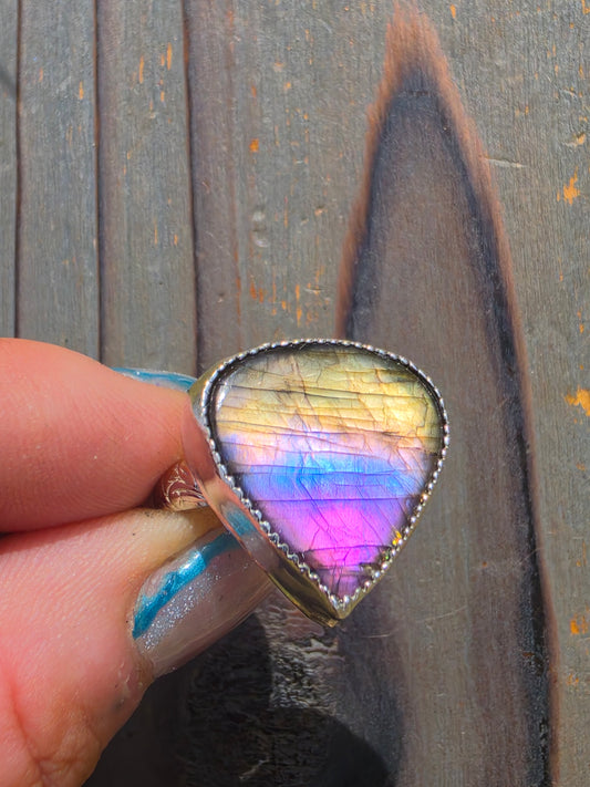 Labradorite Ring, Size 8