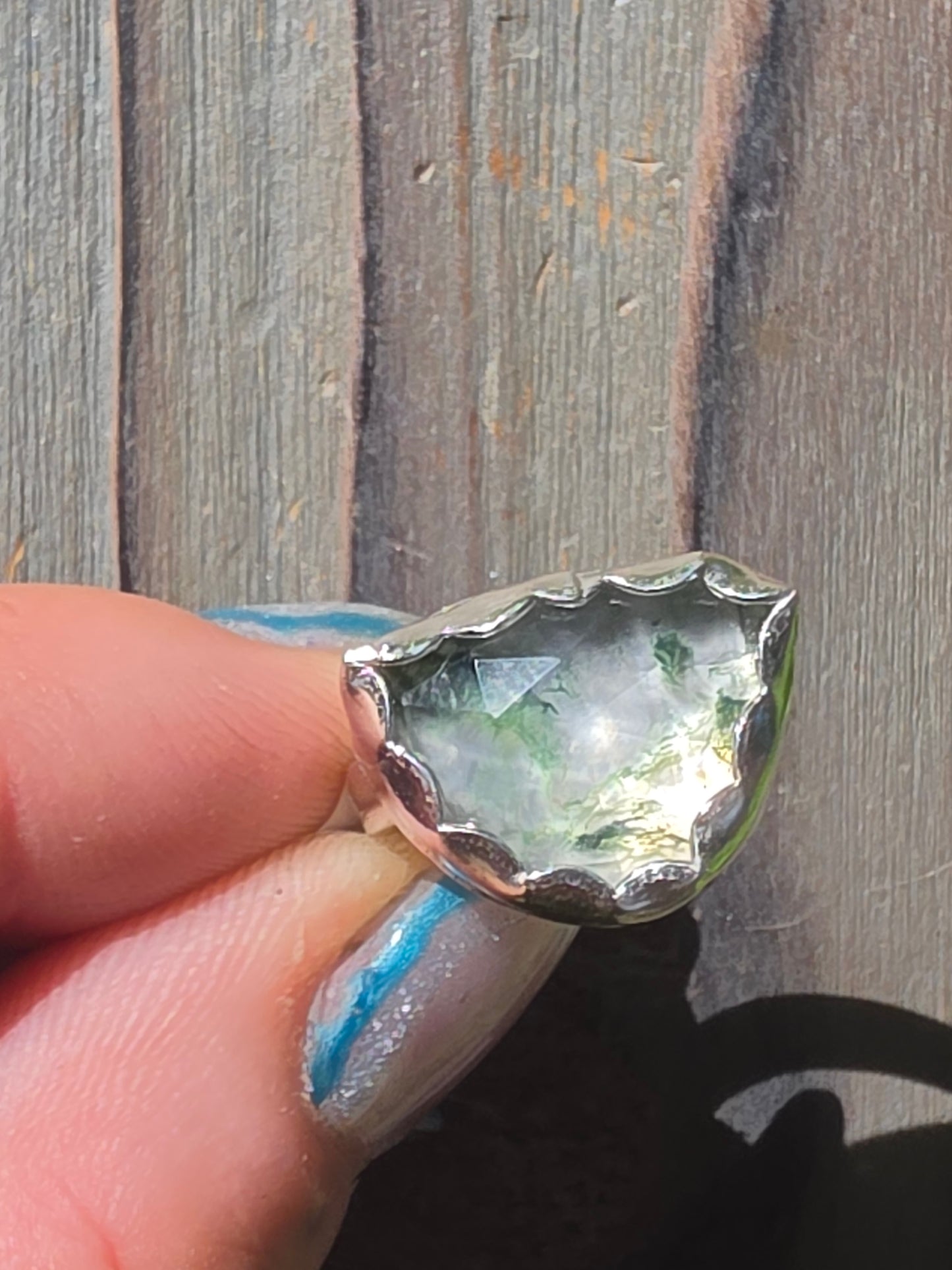 Moss Agate Ring, Size 5.5