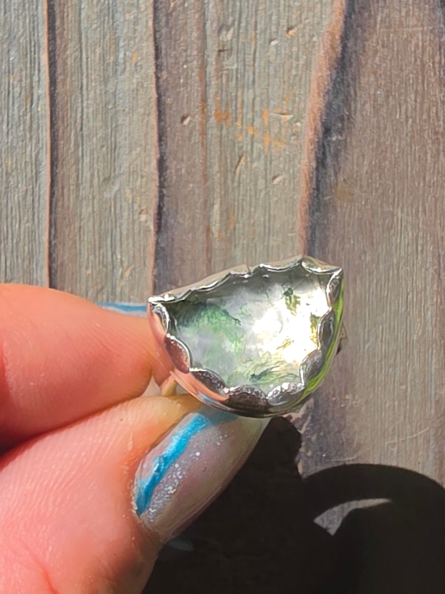 Moss Agate Ring, Size 5.5