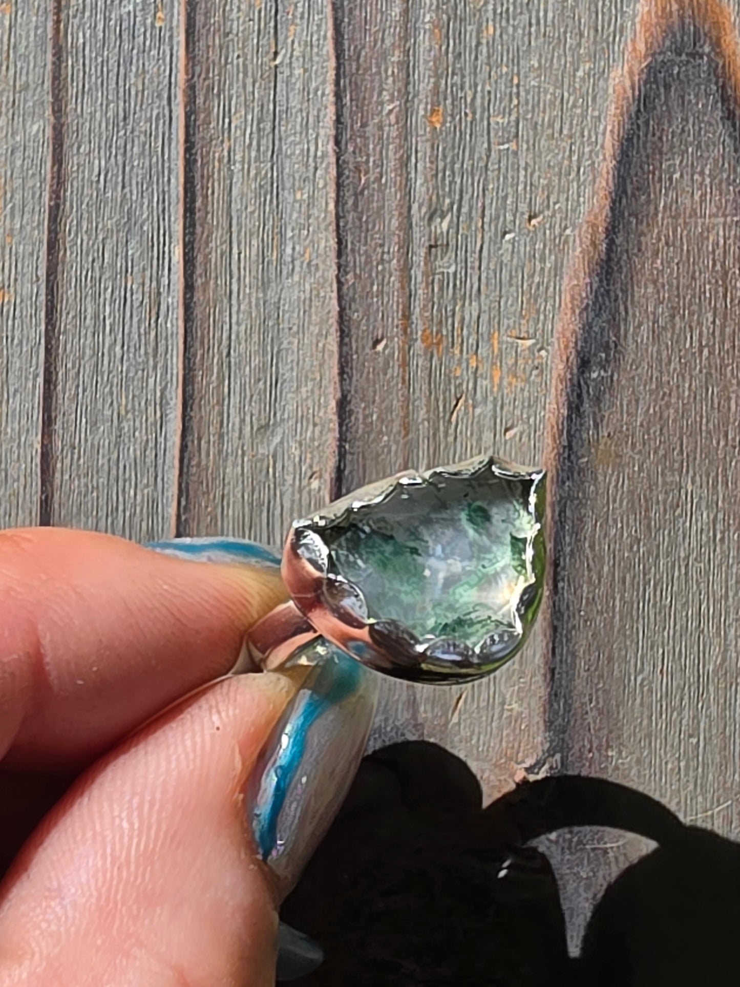 Moss Agate Ring, Size 5.5
