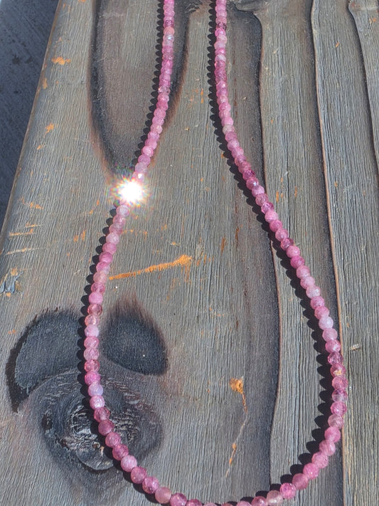 Rose Quartz Necklace, 17in