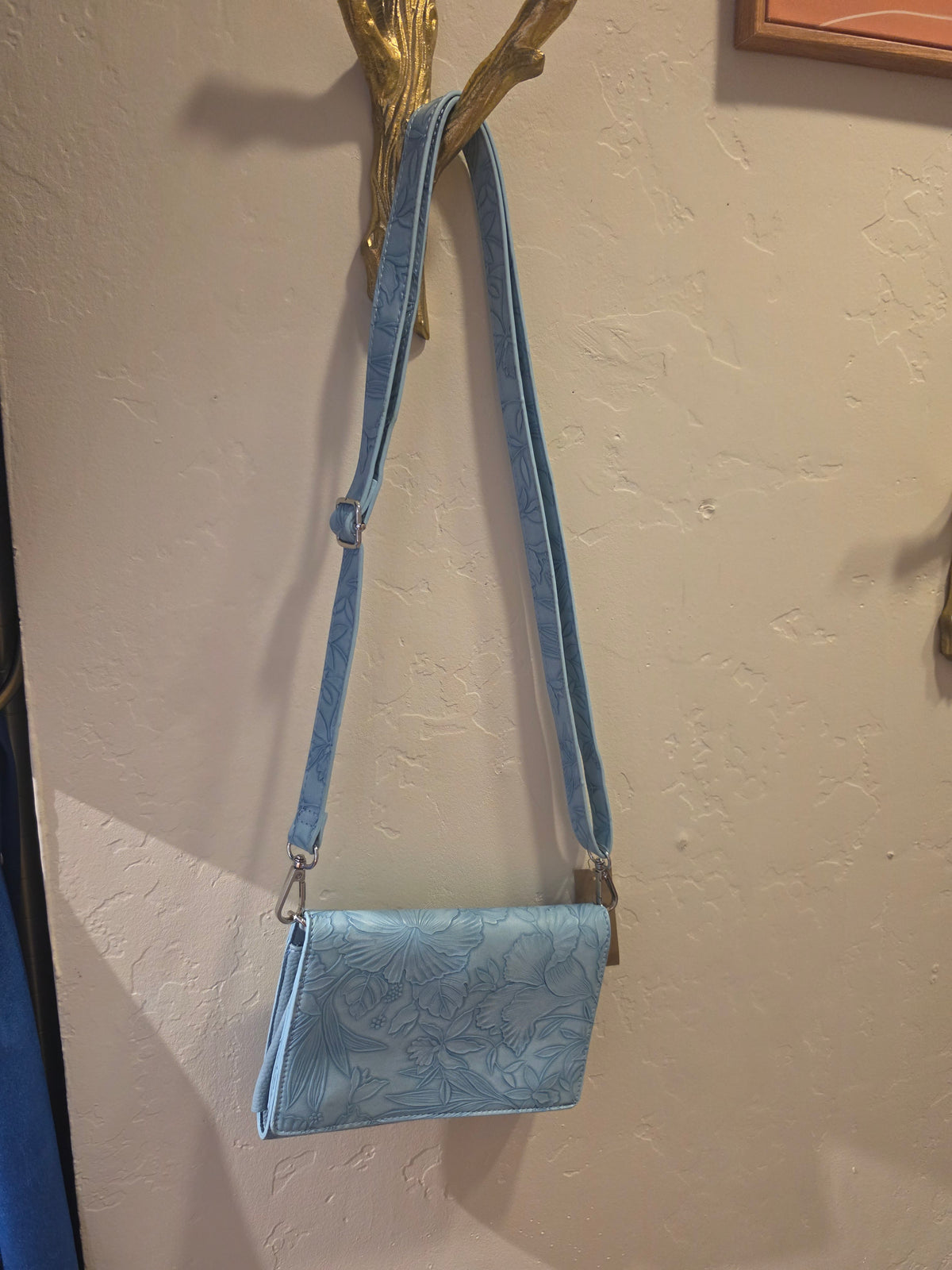 Baby Blue Save the Girls Clutch Hand/Shoulder Bag