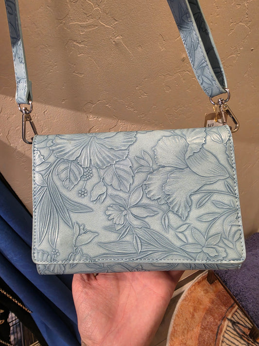 Baby Blue Save the Girls Clutch Hand/Shoulder Bag
