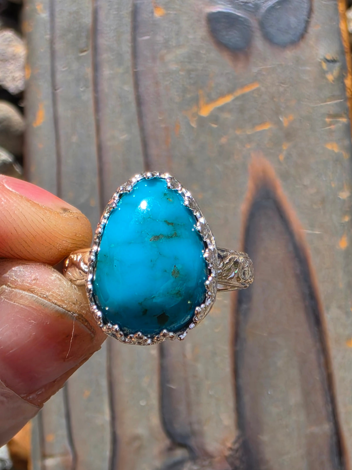 Sleeping Beauty Turquoise Ring, Size 7