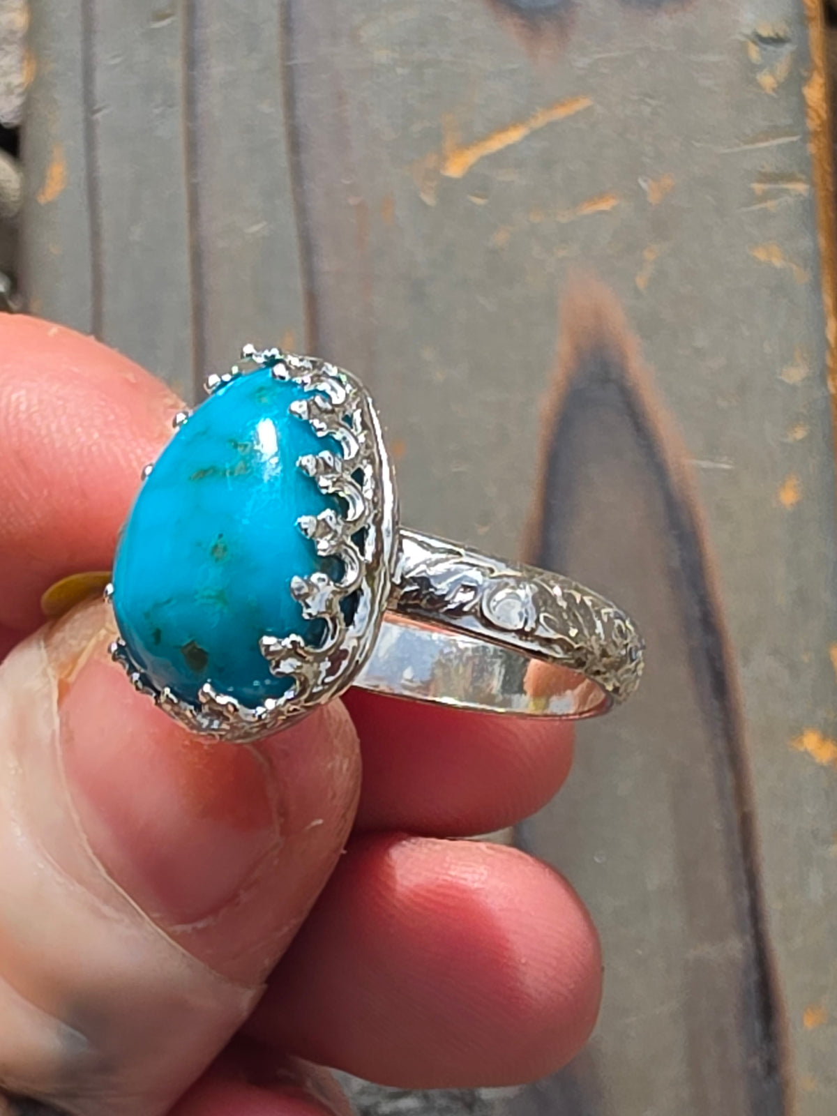 Sleeping Beauty Turquoise Ring, Size 7