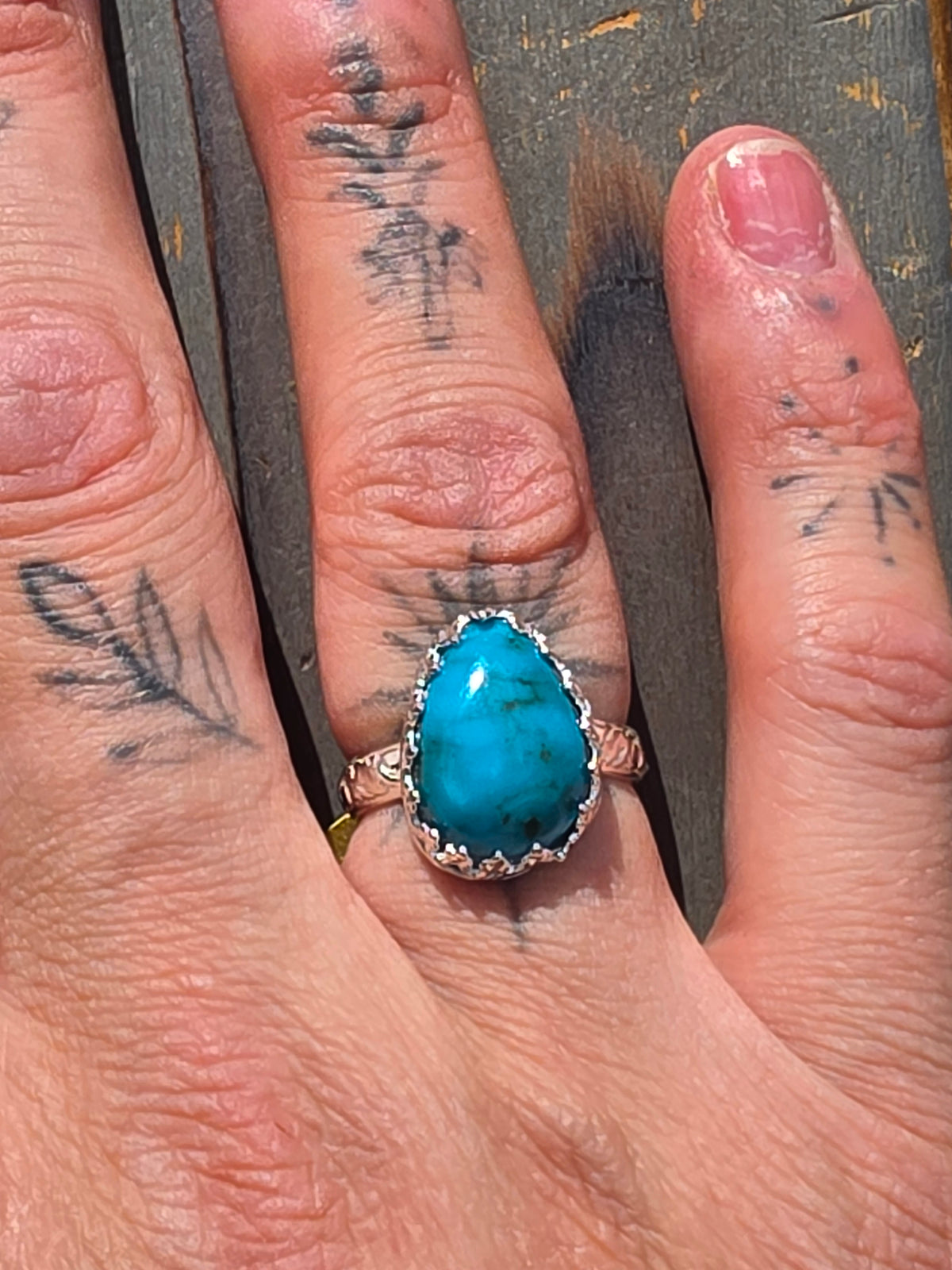 Sleeping Beauty Turquoise Ring, Size 7