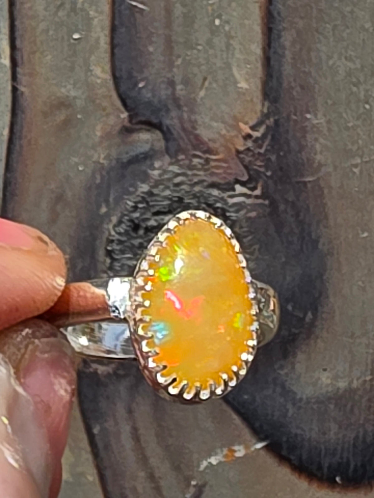 Ethiopian Opal Ring, Size 7