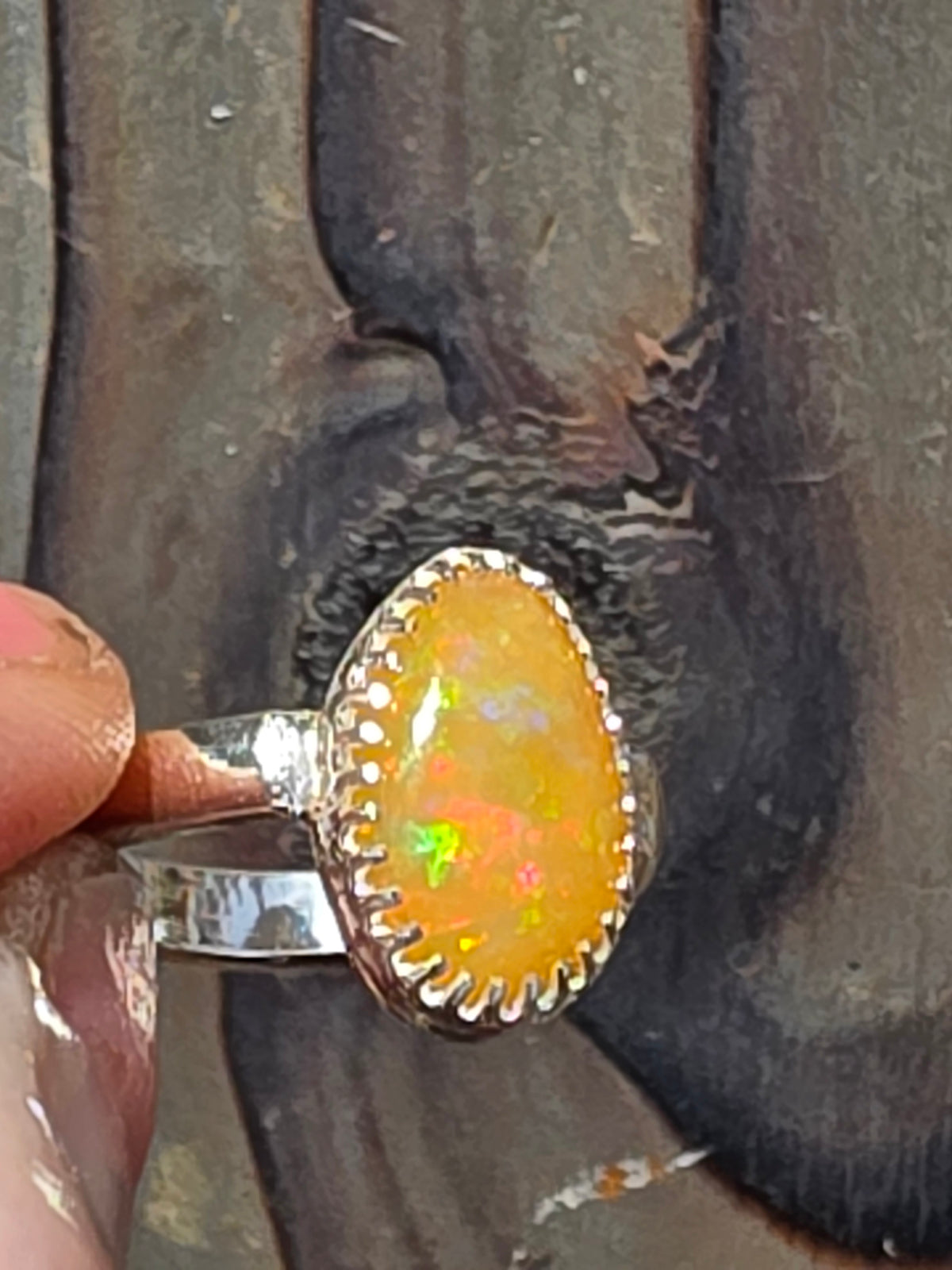 Ethiopian Opal Ring, Size 7
