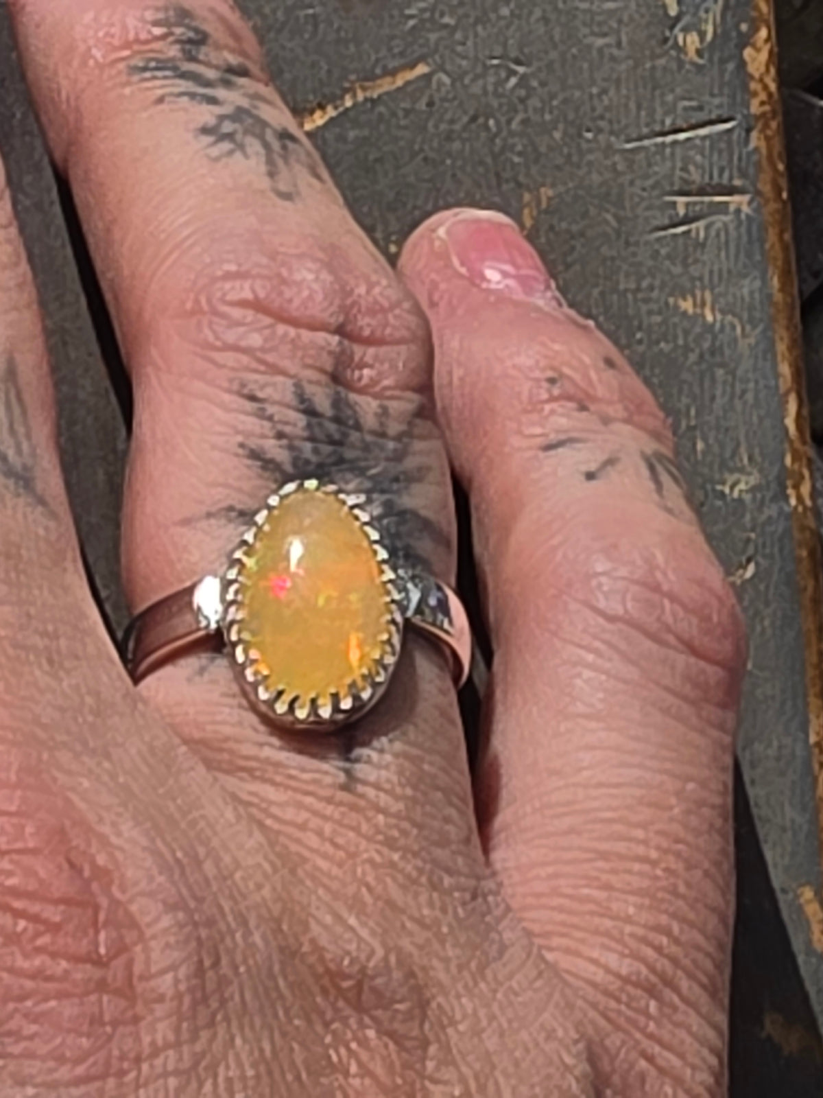 Ethiopian Opal Ring, Size 7