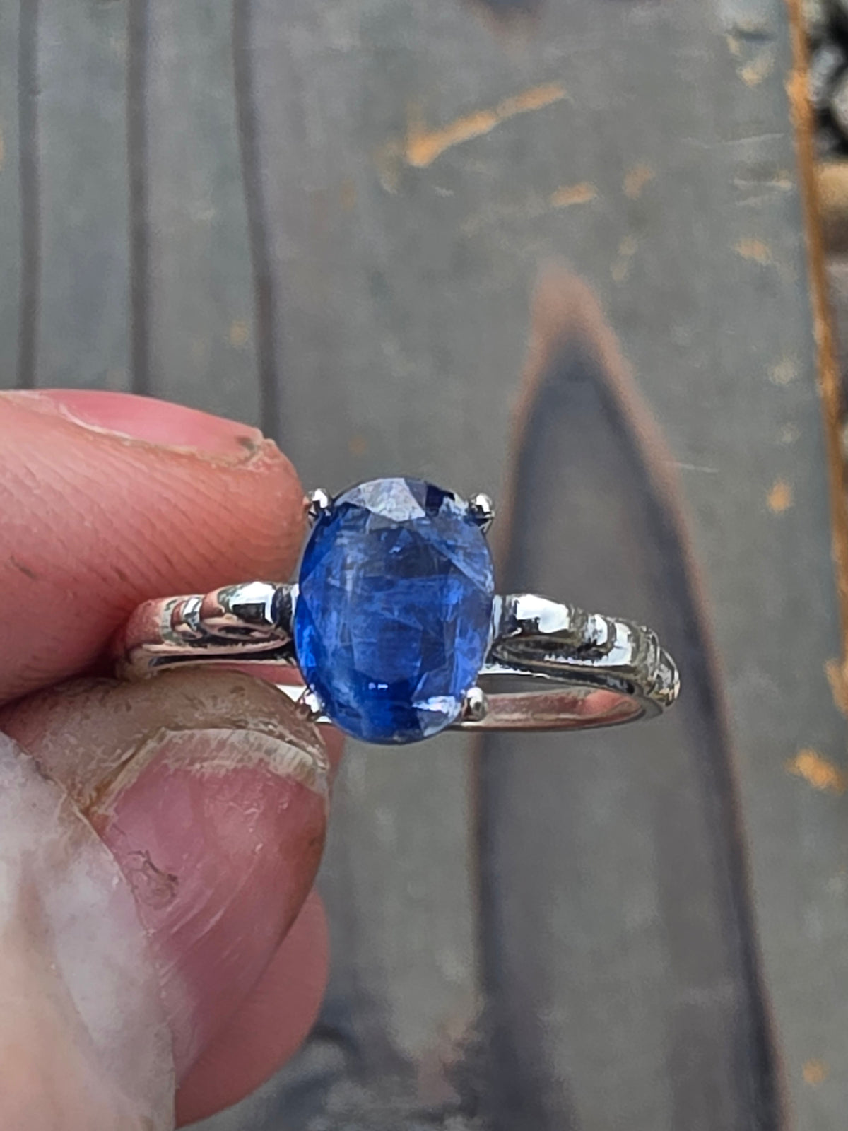 Blue Kyanite Ring, Size 7