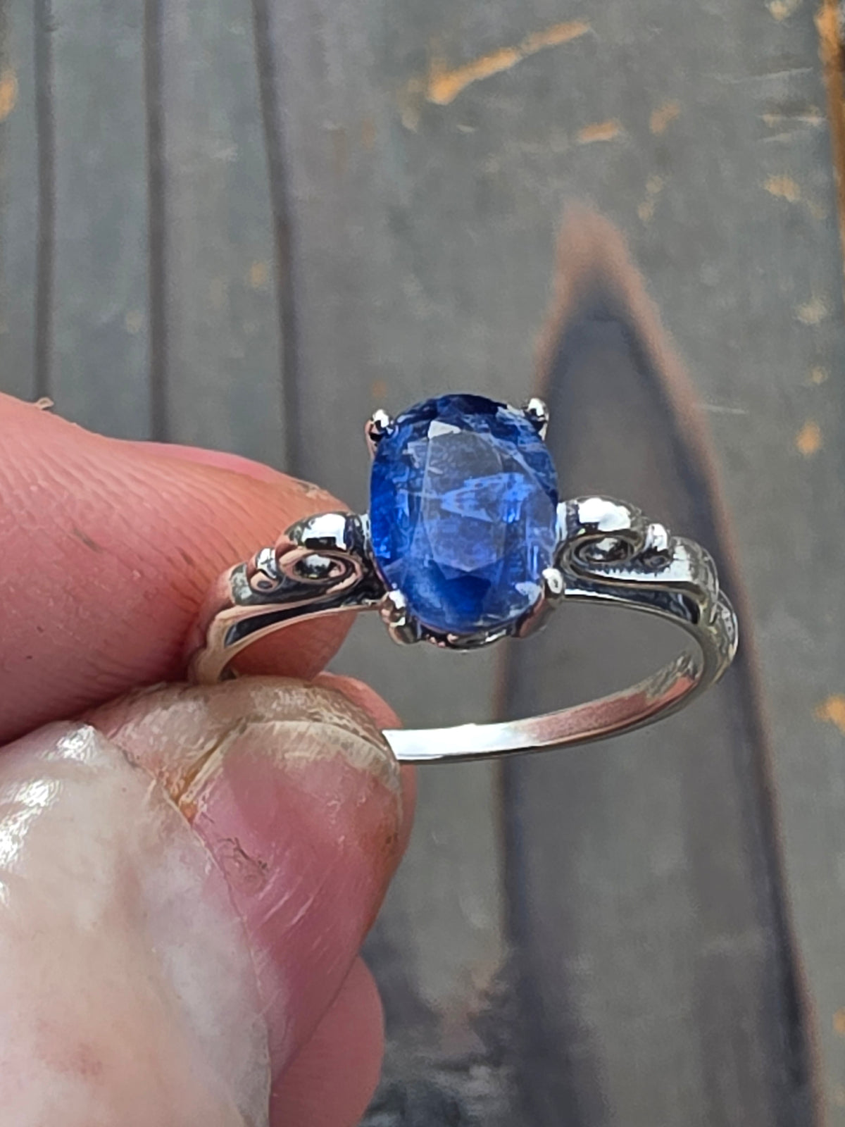 Blue Kyanite Ring, Size 7
