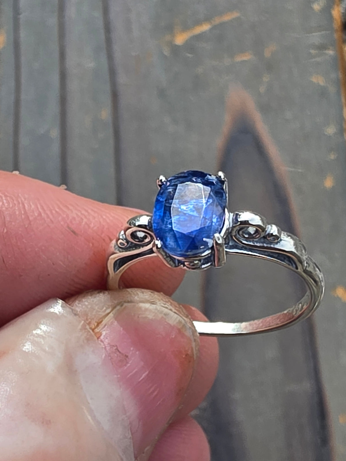 Blue Kyanite Ring, Size 7