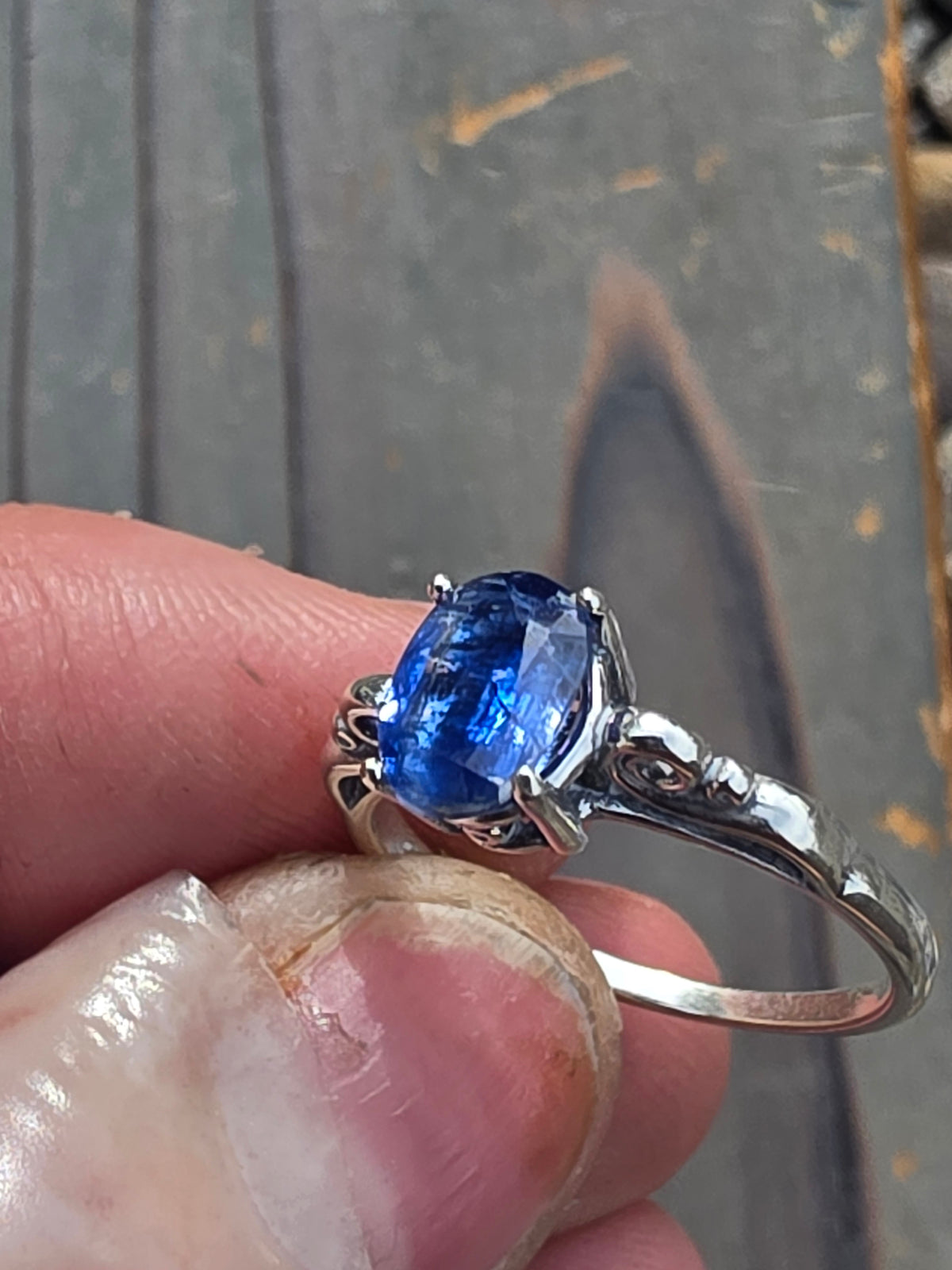 Blue Kyanite Ring, Size 7
