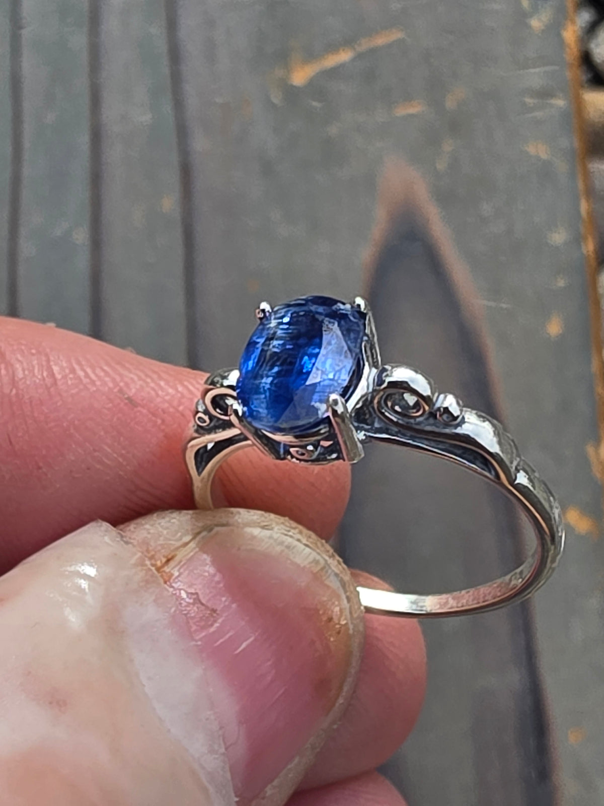 Blue Kyanite Ring, Size 7