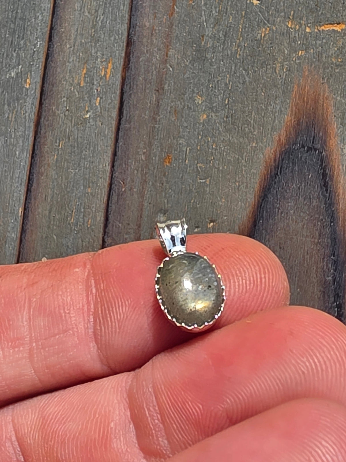 Golden Mini Labradorite Pendant