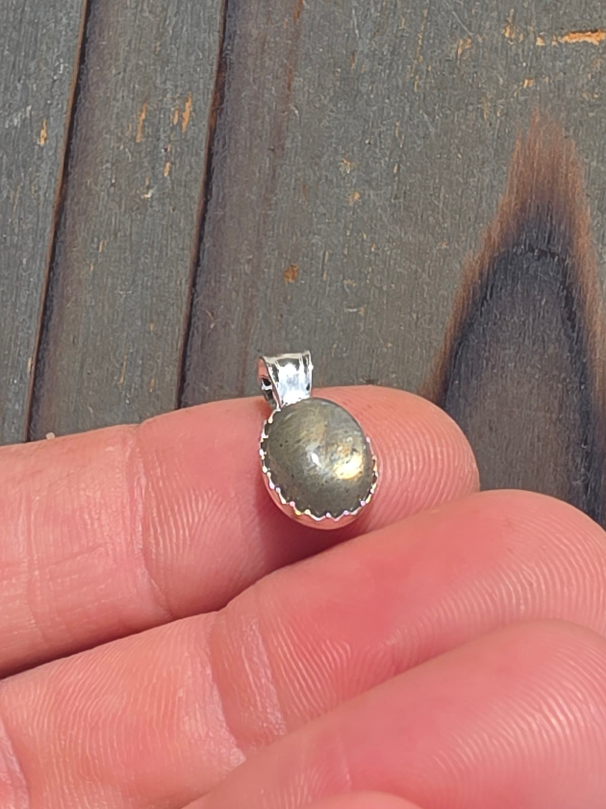 Golden Mini Labradorite Pendant