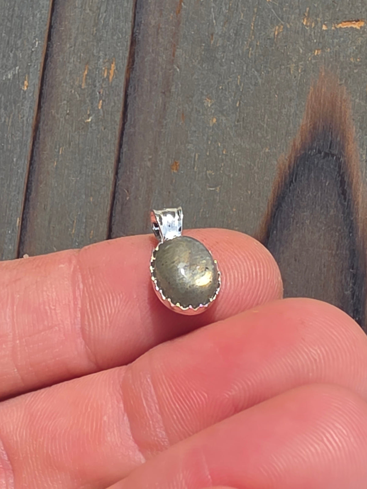 Golden Mini Labradorite Pendant