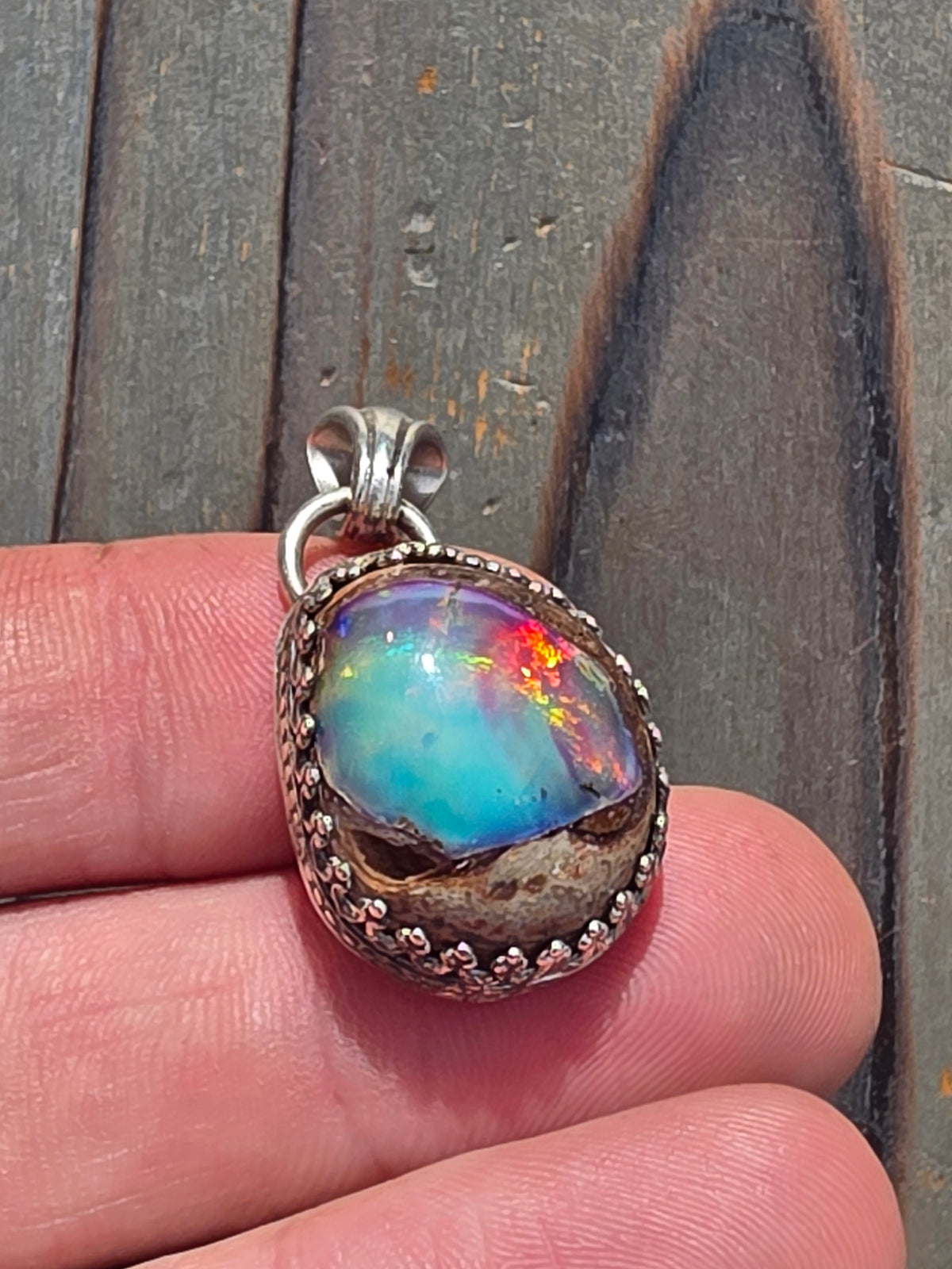 Galaxy Opal Oyster Pendant